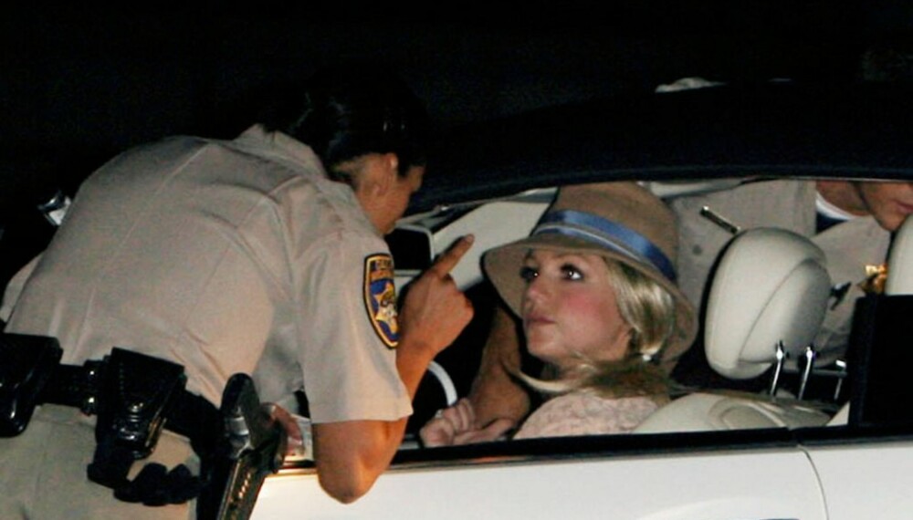 Britney Spears stoppes av politiet