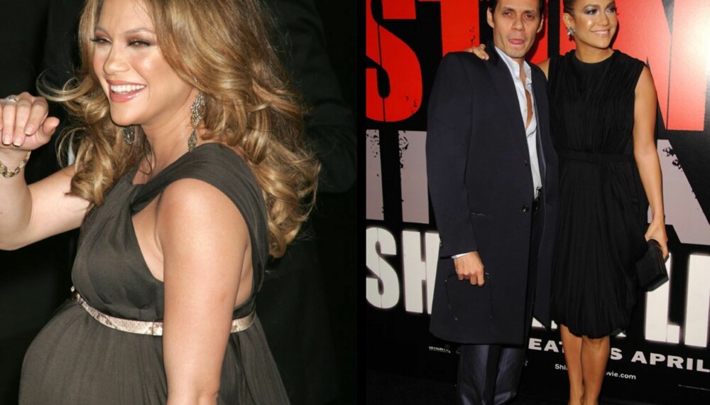 Jennifer Lopez før og etter fødselen