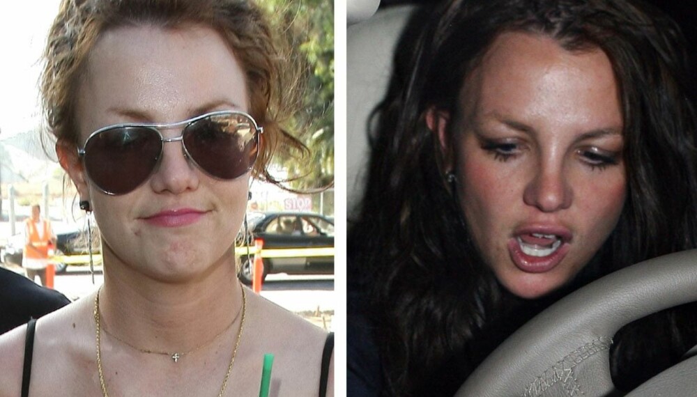 Britney Spears før og etter forstørringen