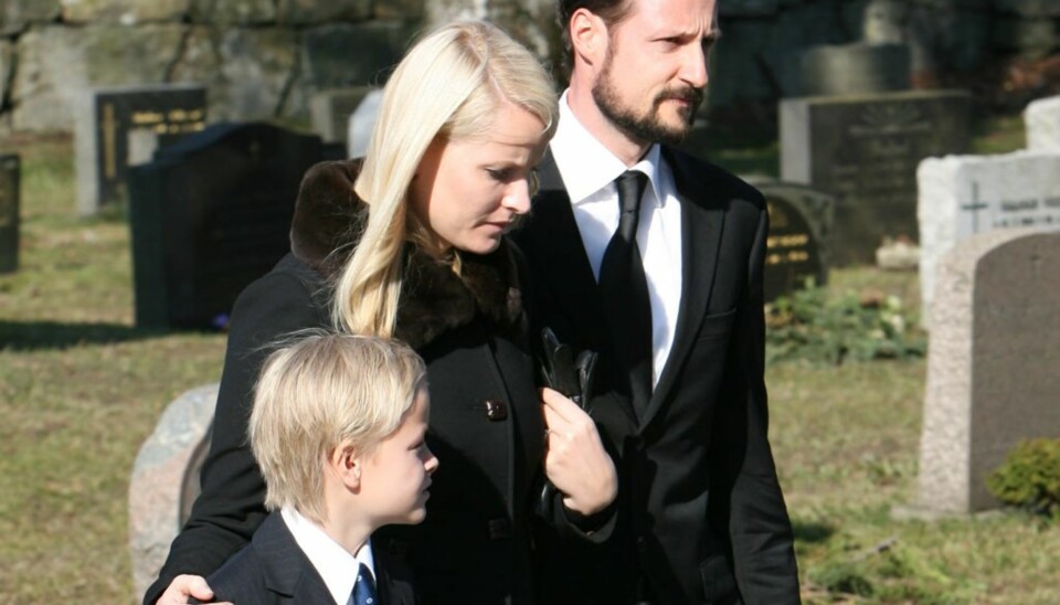 Kronprins Haakon, kronprinsesse Mette-Marit og Marius