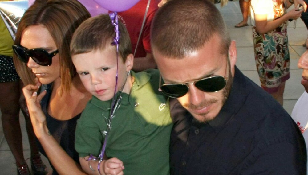 Victoria og David Beckham med sønnen Cruz Victoria og David Beckham med sønnen Cruz