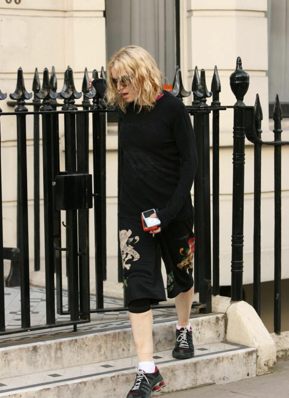 Madonna på vei hjem fra trening