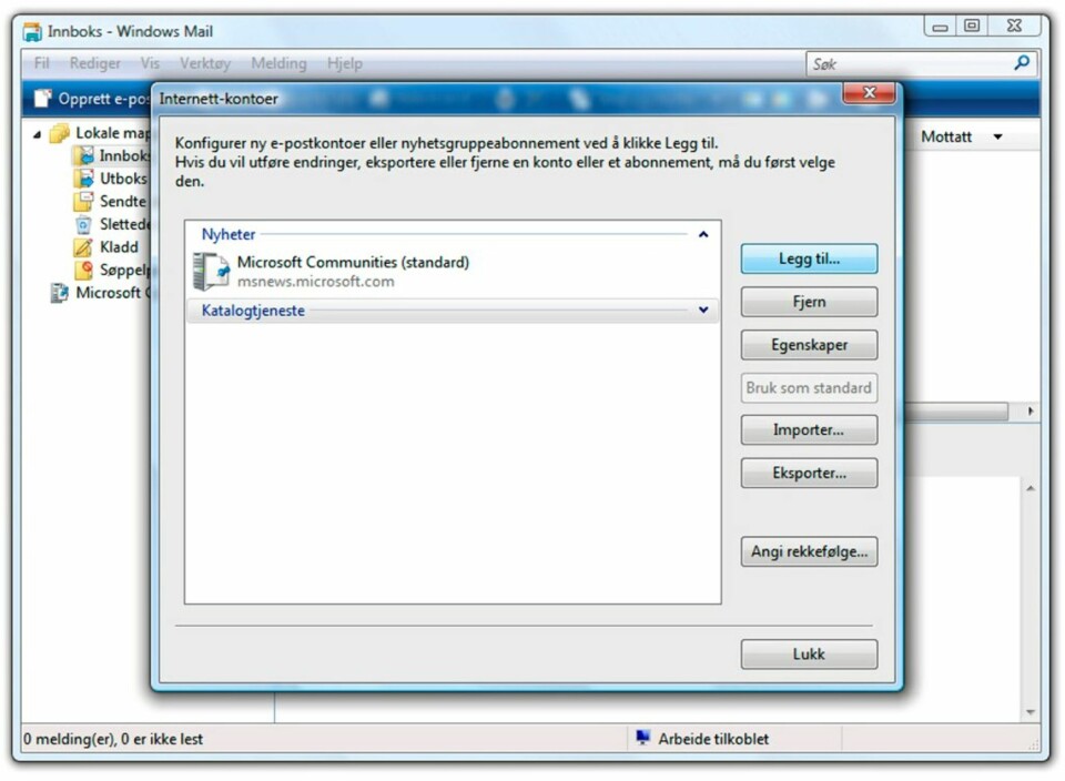 Les Gmail i Windows Mail