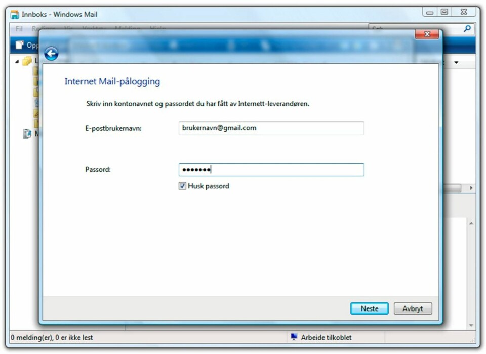 Les Gmail i Windows Mail