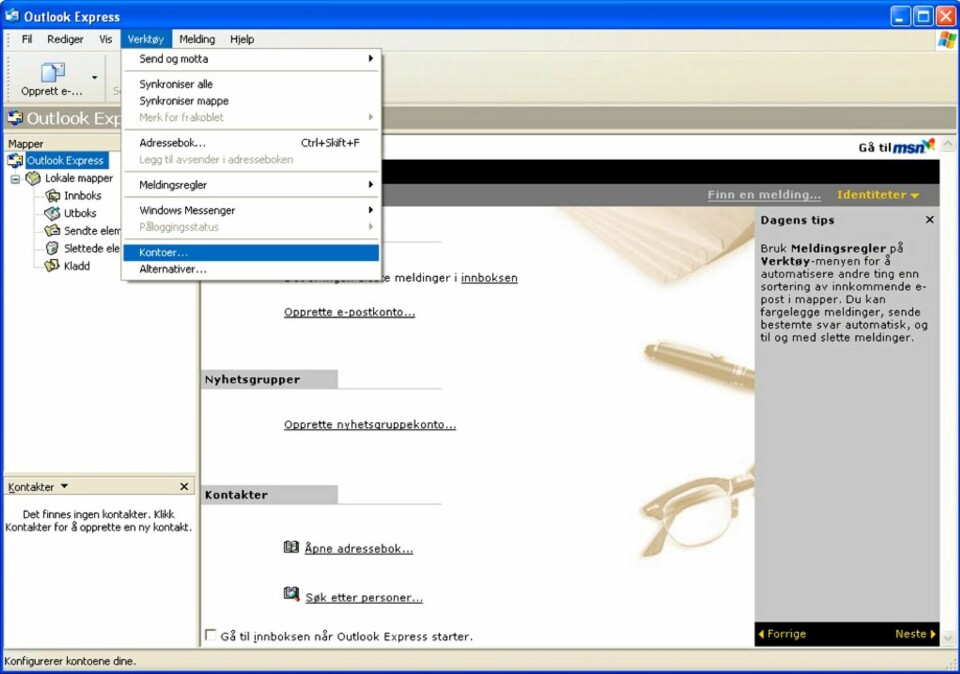 Les Gmail i Outlook Express