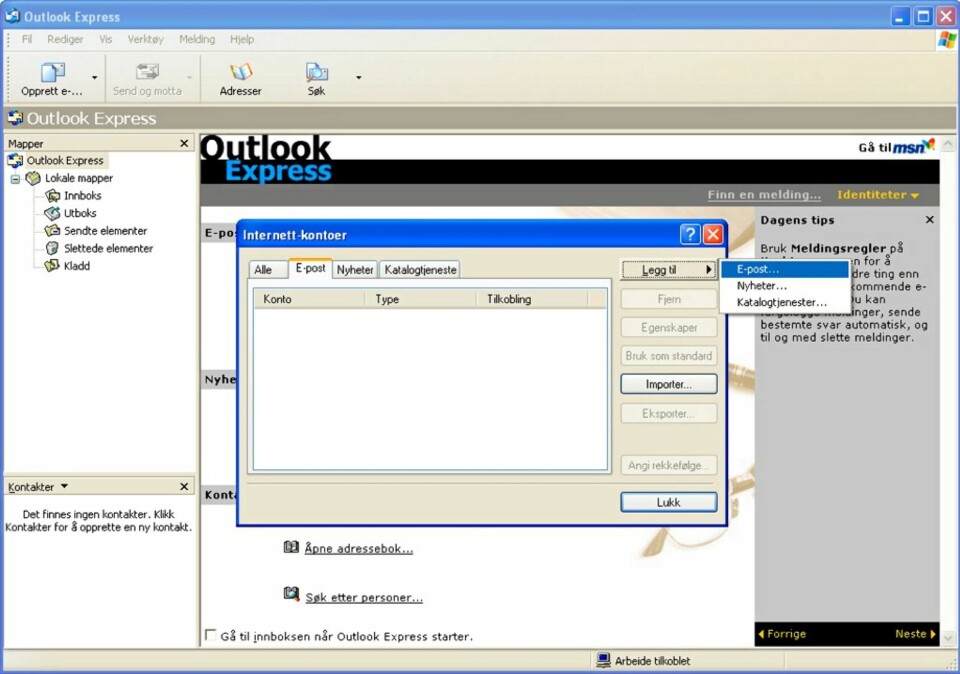 Les Gmail i Outlook Express