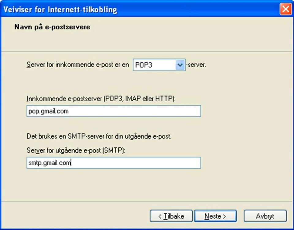 Les Gmail i Outlook Express
