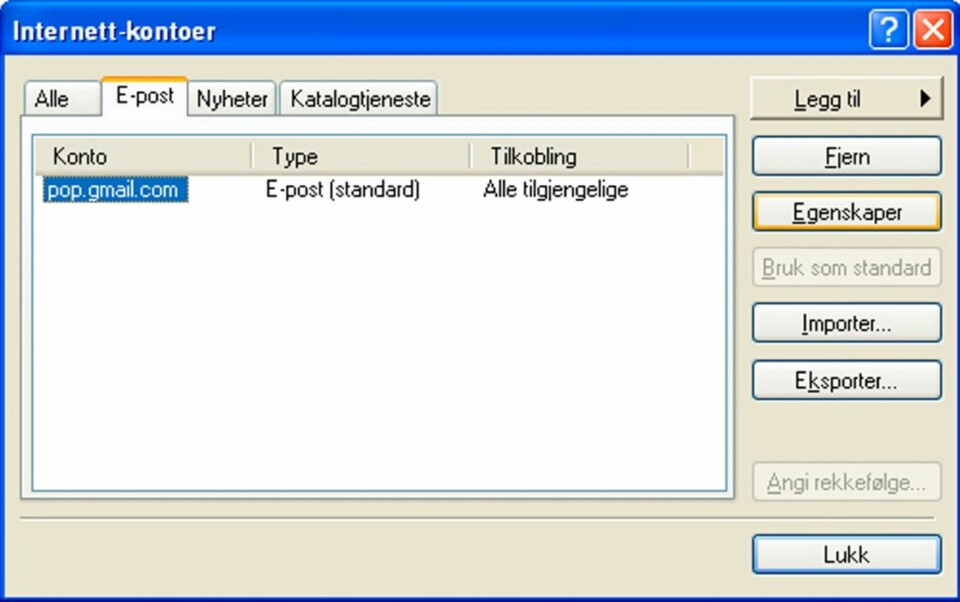 Les Gmail i Outlook Express