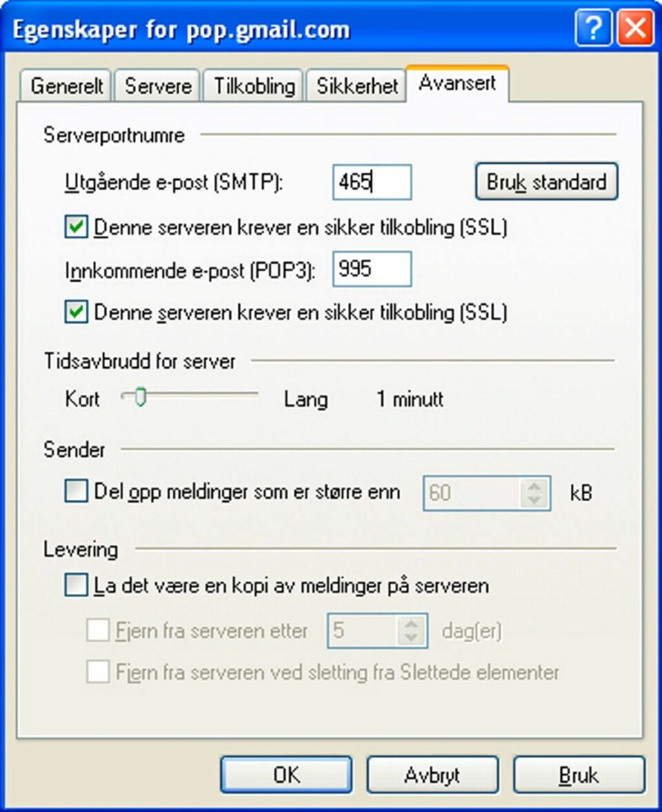 Les Gmail i Outlook Express