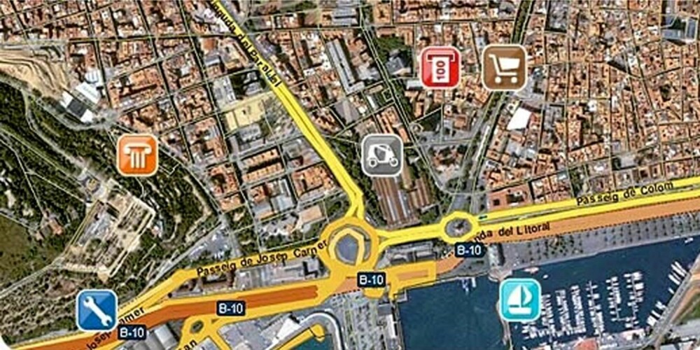 Nokia Maps 2.0. Med satelittbilder og interessepunkter direkte i navigasjonen.