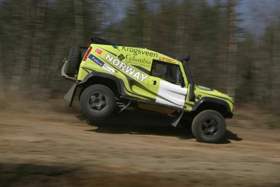 Ivar Tollefsen deltar med denne bilen i årets Dakar-rally. Foto: Fred Magne Skillebæk