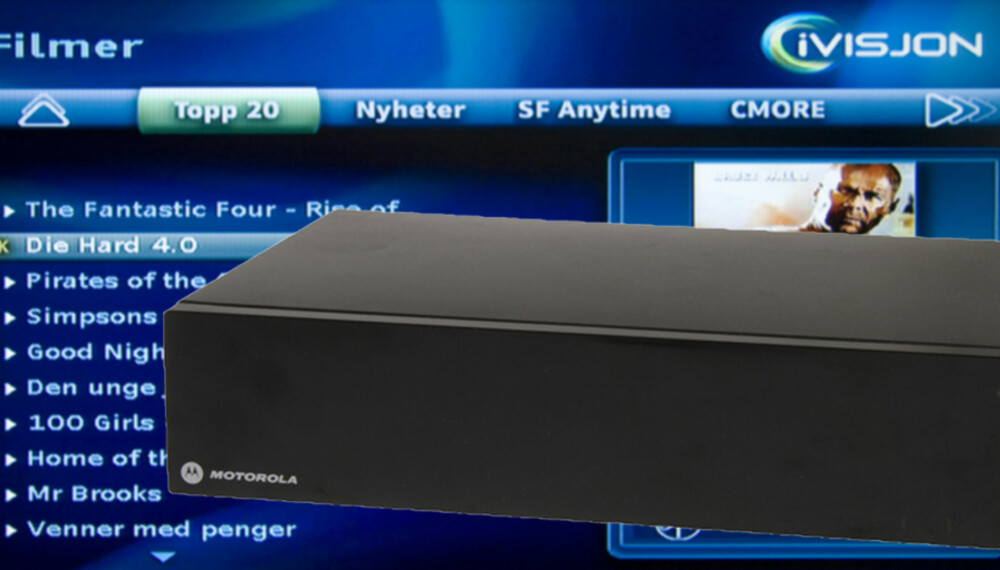 NextTV-boksen er levert av Motorola. Med den kan du leie video og spille poker, i tillegg til å se TV.