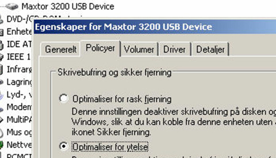 Formatere med NTFS