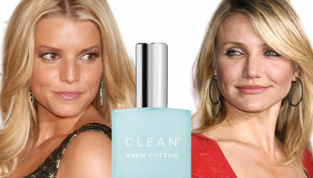 Den nye favoritten til Jessica Simpson (t.v.) og Cameron Diaz er Clean Warm Cotton, kr 595. (Foto: WireImage/Clean)