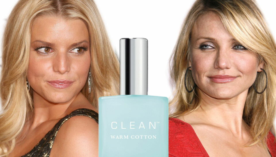 Den nye favoritten til Jessica Simpson (t.v.) og Cameron Diaz er Clean Warm Cotton, kr 595. (Foto: WireImage/Clean)