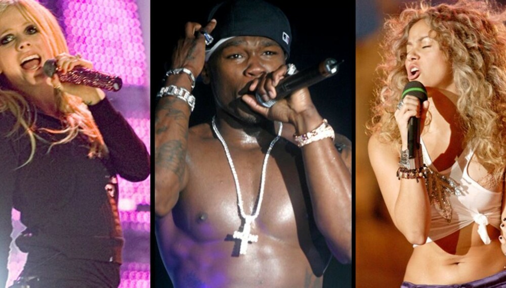TOPP TI: Hverken Avril Lavigne, 50 Cent eller Shakira har imponert nettbrukerne med sine sangtekster