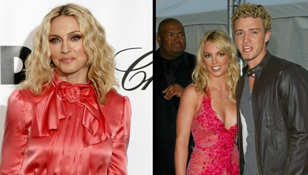 ØNSKER GJENFORENING: Madonna vil føre Britney og Justin sammen igjen.