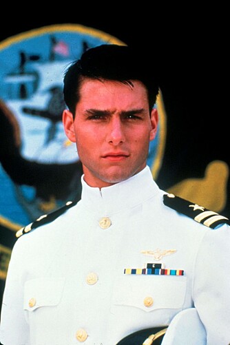 UNG KJEKKAS: Tom Cruise var bare 24 år da han spilte i Maverick i "Top Gun".