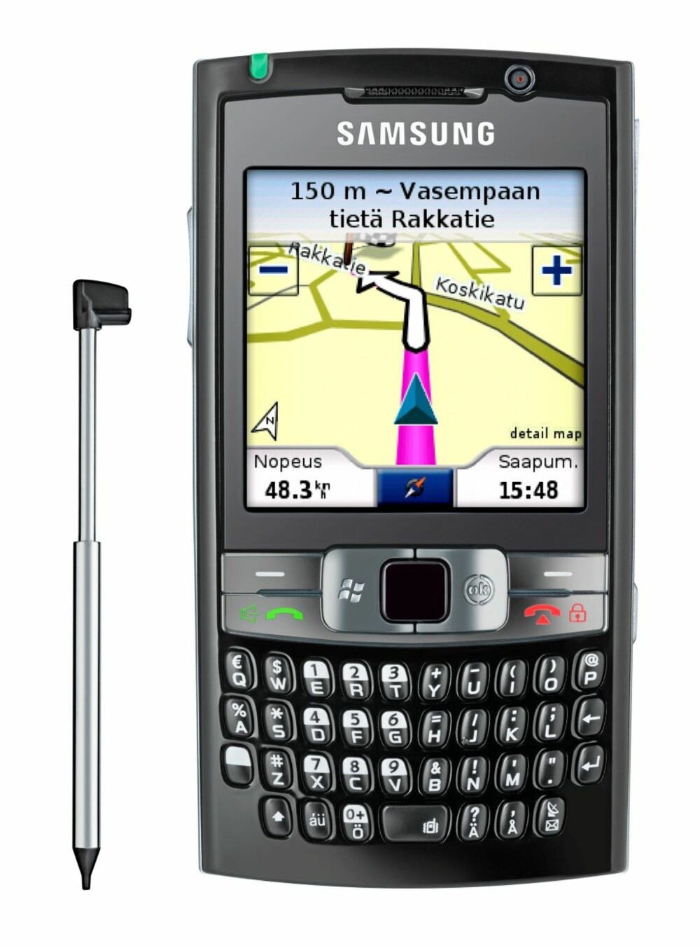 Garmin leverer kartsystemet på i780. Selve GPS-en er en såkalt A-GPS som sørger for raskere og mer nøyaktig navigasjon.