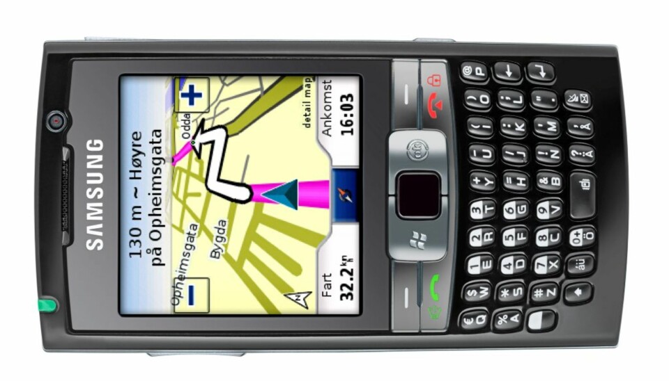 For å bla i menyer og lignende kan man enten bruke tastaturet, trykke på skjermen eller bruke musa på telefonen.