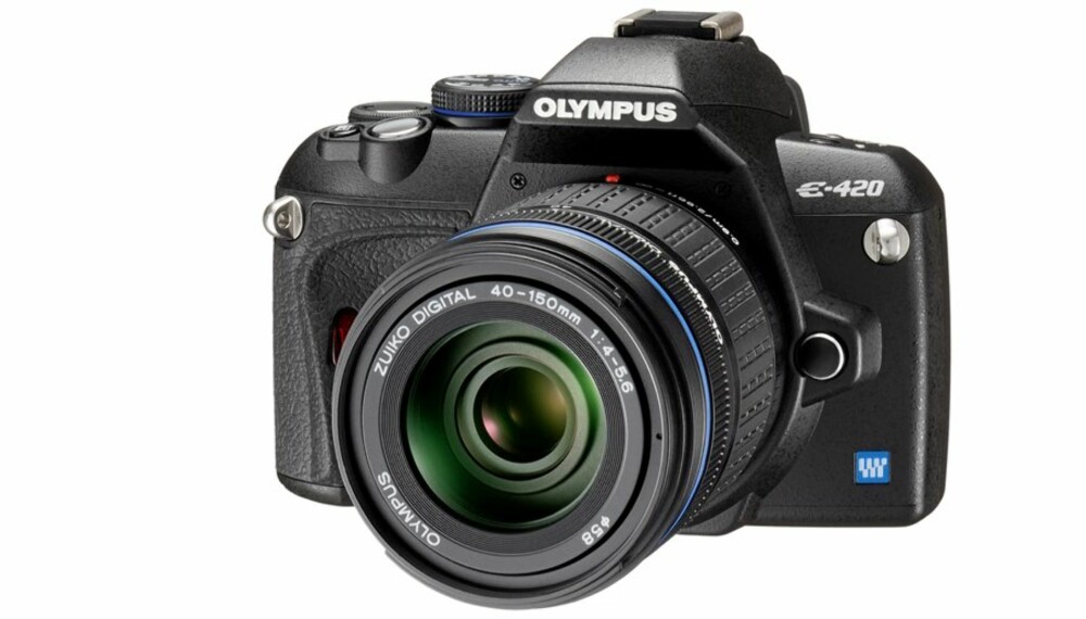 Olympus E-420 Olympus E-420 titulerer seg som verdens minste speilreflekskamera.
