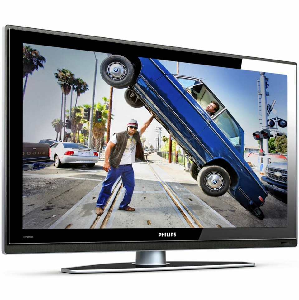 Denne TV-en lyser opp bakveggen ved hjelp av Philips Ambilight-teknologi, men bare på sidene og ikke hele veien rundt som på de litt mer avanserte modellene.