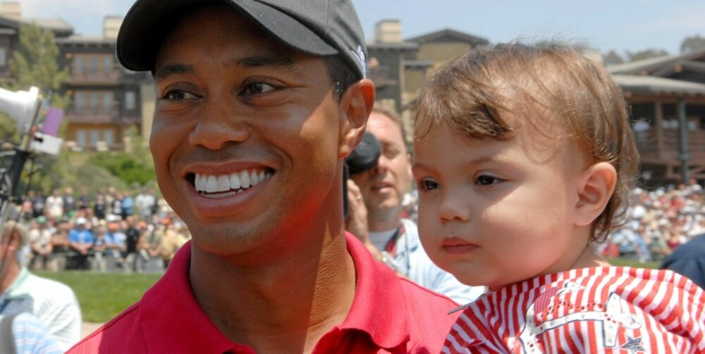 STOLT FAR: Tiger Woods forteller at han synes det er fantastisk å se datteren Sam vokser opp.