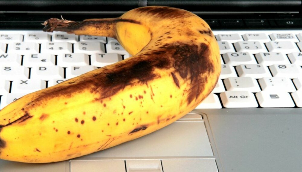 FRUKTFARE: Å legge banan eller andre råtnende materier på en pc kan få uante konsekvenser for dataene dine.