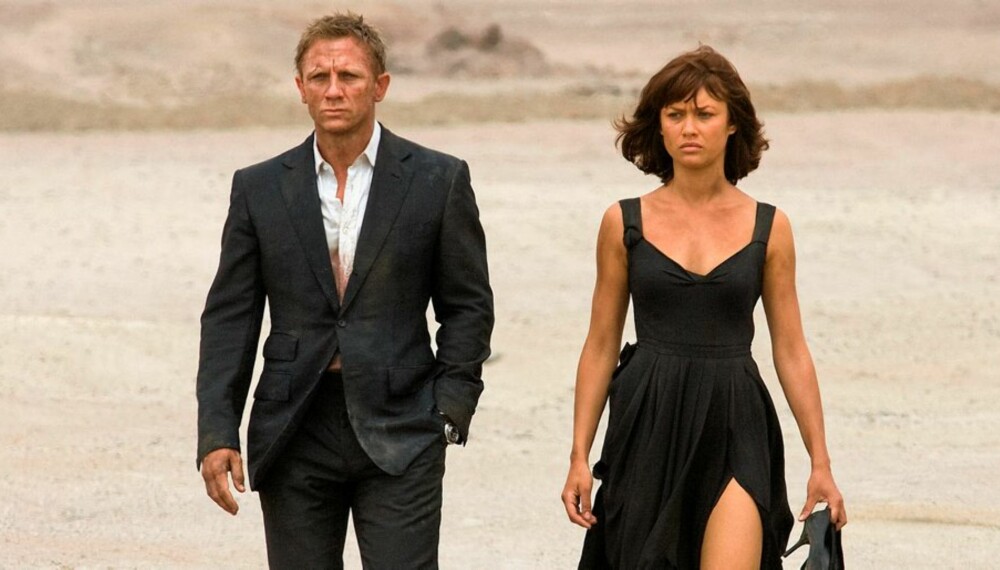 Daniel Craig med Bond-babe Olga Kuylenko.