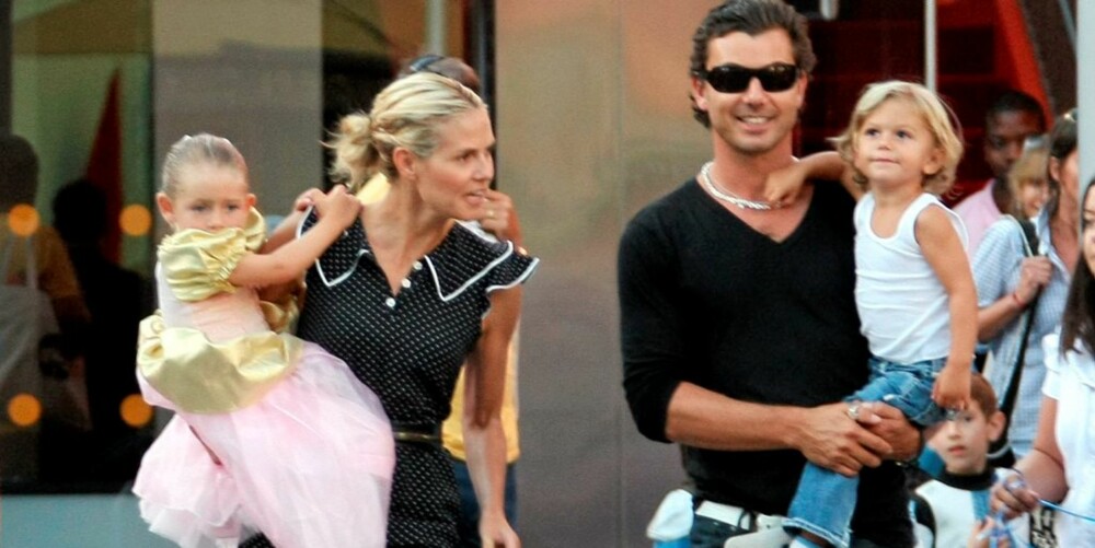 I BURSDAG: Heidi Klum og Gavin Rossdale var i bursdagen til Romeo Beckham sammen med barna sine.
