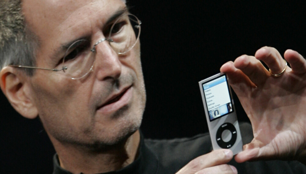 Steve Jobs viste stolt frem sin nye Nano under lanseringsfesten i San Fransisco.