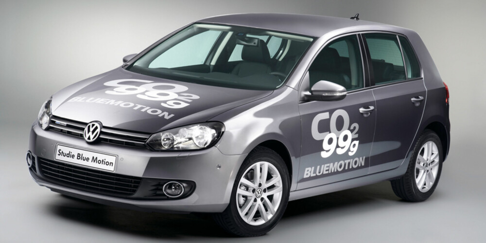 Volkswagen Golf BlueMotion klarer seg med 99 gram pr. kilometer - noe som er langt under kravet på 130 g/km.