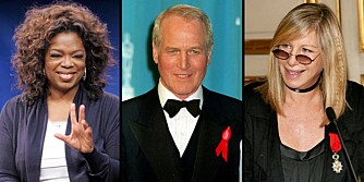 MEST GAVMILDE: Oprah Winfrey, Paul Newman og Barbra Streisand er blant de mest gavmilde kjendisene i USA.