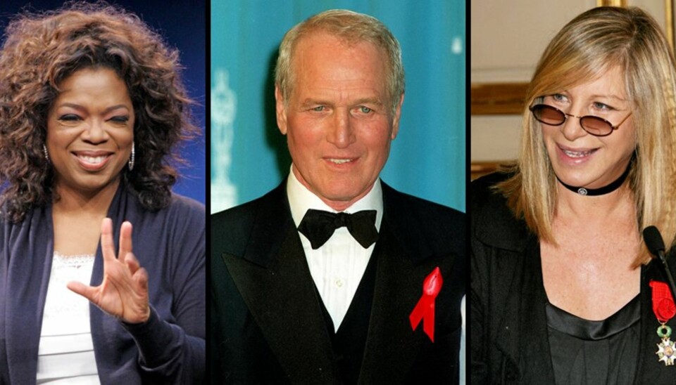 MEST GAVMILDE: Oprah Winfrey, Paul Newman og Barbra Streisand er blant de mest gavmilde kjendisene i USA.