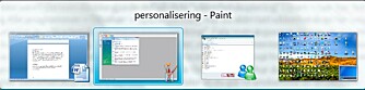 Alt+tab fungerer også i Vista. Det kan være en effektiv måte å bytte mellom åpne programmer og vinduer.