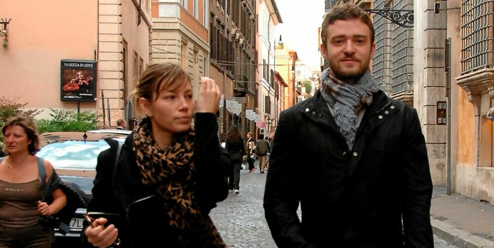 I ROMA: Jessica Biel og Justin Timberlake har feriert i Roma før de var gjester i bryllupet til Jessicas "7th Heaven"-kollega og bestevenninne.