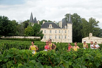 Vår mann løp fra slott til slott i Medoc vest for Bordeaux.