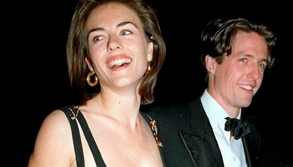 KARRIEREN SKØT FART: Liz Hurley ble verdenskjent over natten etter å ha båret den svarte Versace-kjolen på filmpremiere i 1994.