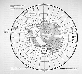 ANTARKTIS: Ekspedusjonen skulle finne ut om Antarktis var et stykke land eller stykkevis og delt.