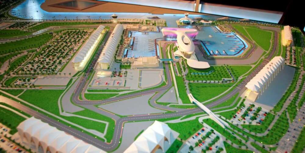 NY BANE: Yas Marina Circuit er en helt ny Formel 1-bane som bygges i Abu Dhabi.