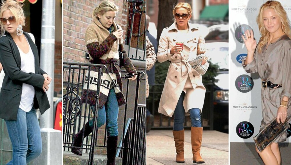 CHIC BOHEM: Kate Hudson blander designerplagg med sin bohemske klesstil. CHIC BOHEM: Kate Hudson blander designerplagg med sin bohemske klesstil.