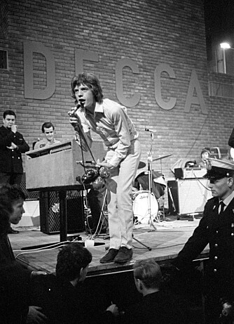 GAMMEL TRAVER: Mick Jagger og The Rolling Stones fra en konsert i 1965.