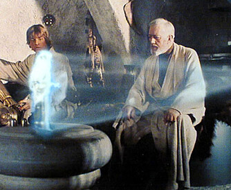 PRINSESSE LEIA: CNN henviste til Prinsesse Leia, som opptrådte som hologram i den første Star Wars-filmen.