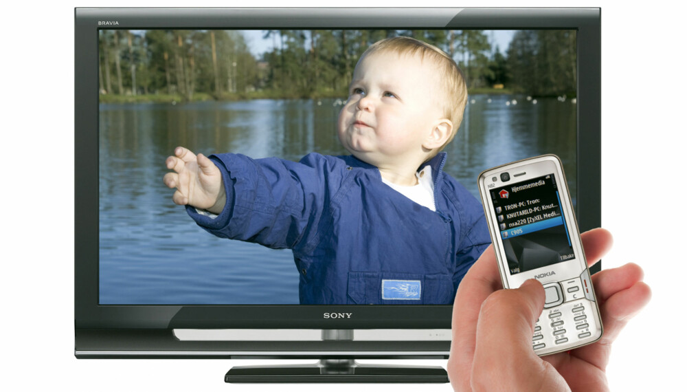 Med DLNA kan du vise bilder fra mobilen direkte på TV-en, eller hente innhold fra andre enheter.