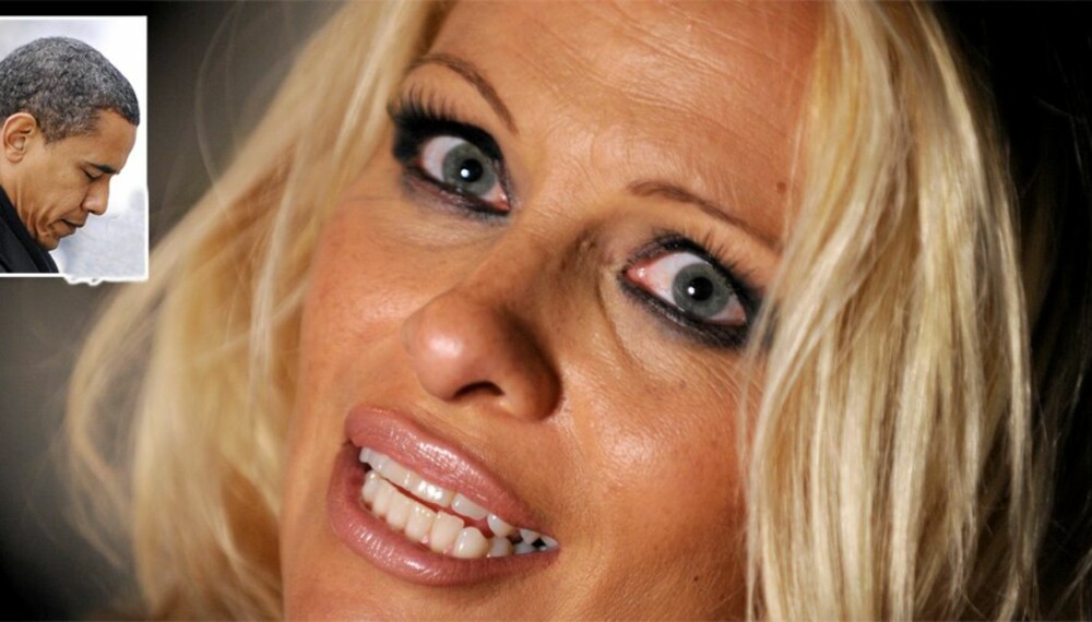 GODE RÅD: Pamela Anderson kommer med politiske innspill til Barack Obama.