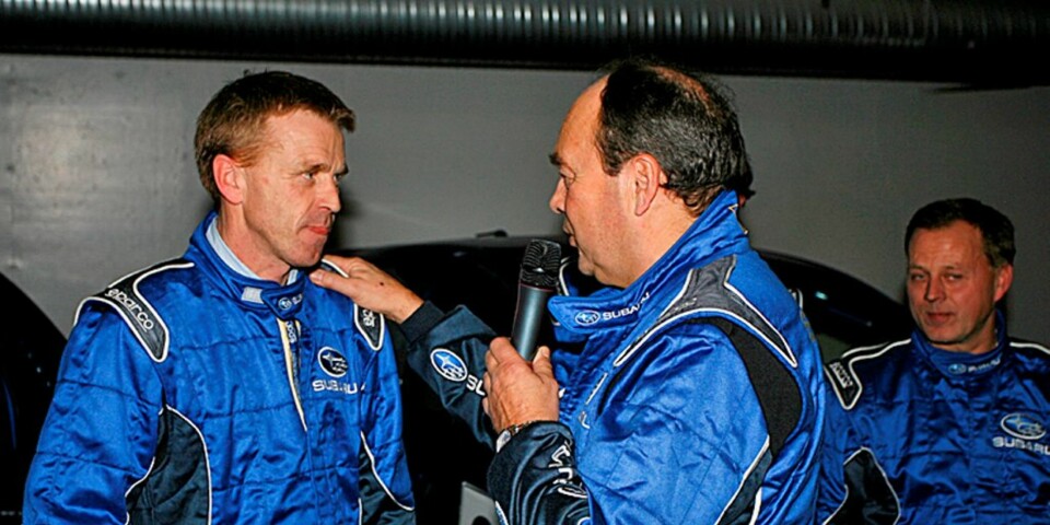 ERFARNE KARER: Både Trond Lyseng (venstre) og Jon Haugland har brukt mye tid i rallysporet.