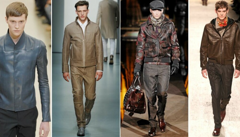 SKINNMAKERE: Jil Sander, Calvin Klein, Dolce & Gabbana og Hermes har alle lekt skinnmakere denne sesongen.