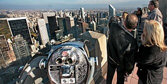 NEW YORK: Utsikten over New York er upåklagelig fra Rockefeller Centers "Top of the Rock" - 70 etasjer over New Yorks gater.