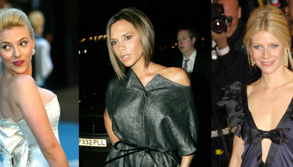 Scarlett Johanson, Victoria Beckham og Gwyneth Paltrow har helt ulike stiler, men alle digger sløyfer.
