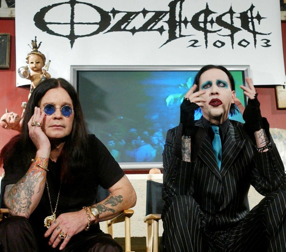 Ozzfest-turneen er blitt et begrep i hevayverdenen. Her er grunnleggeren sammen med Marilyn Manson.